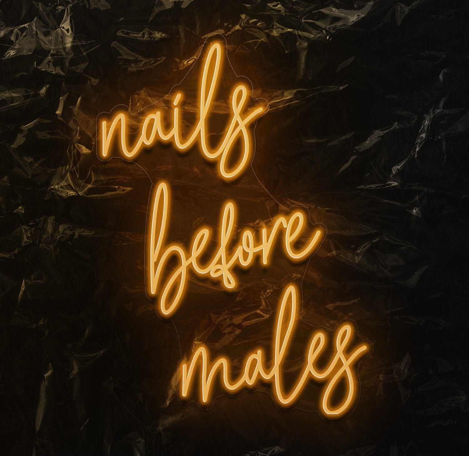 "nails before males " LED Neon Schriftzug - NEONEVERGLOW