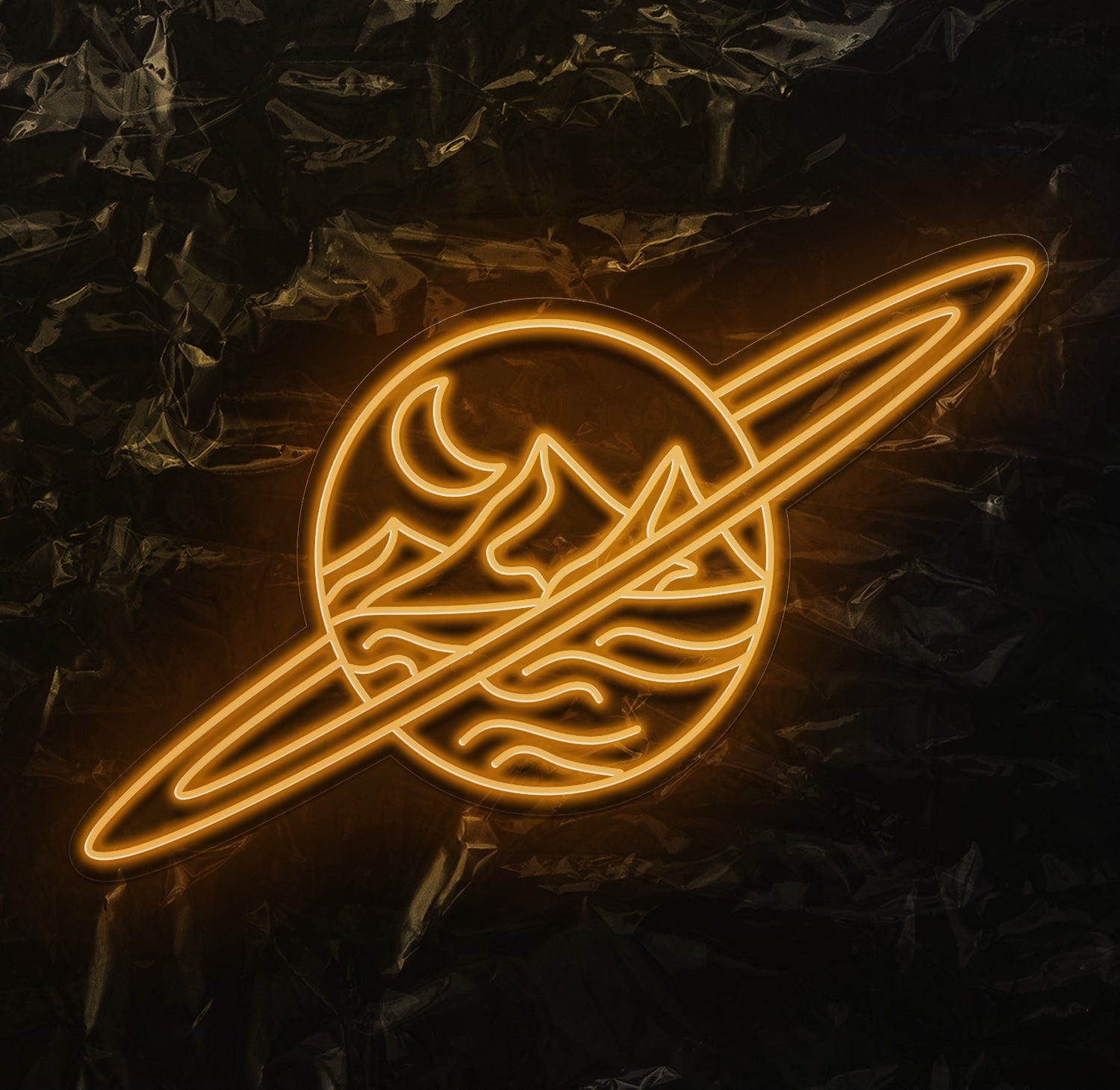" Welt" LED Neonschild - NEONEVERGLOW