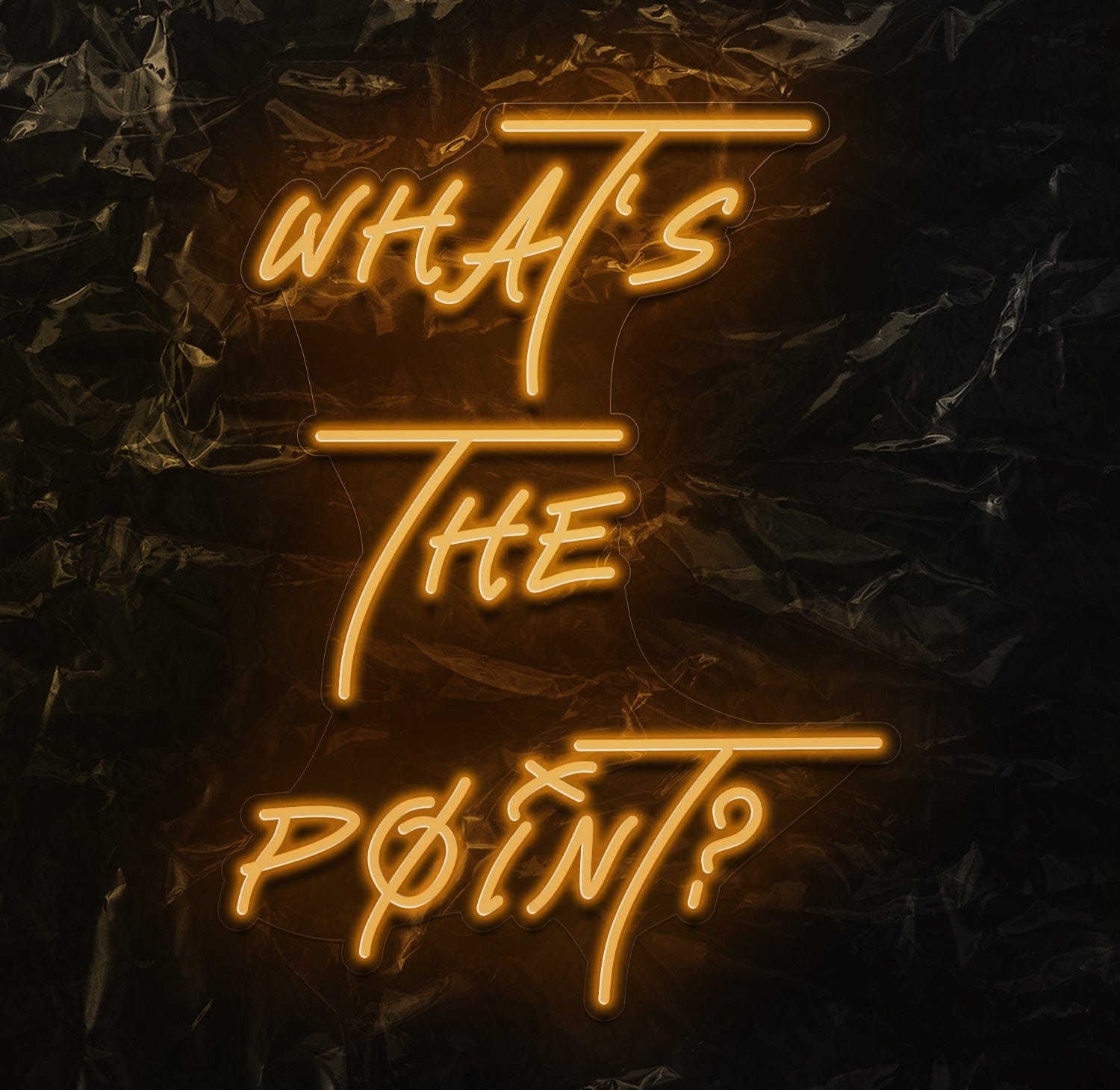 " Whats The Point ? - LED Neonschild - NEONEVERGLOW