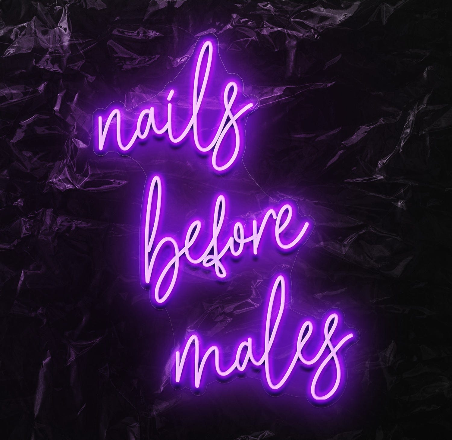 "nails before males " LED Neon Schriftzug - NEONEVERGLOW