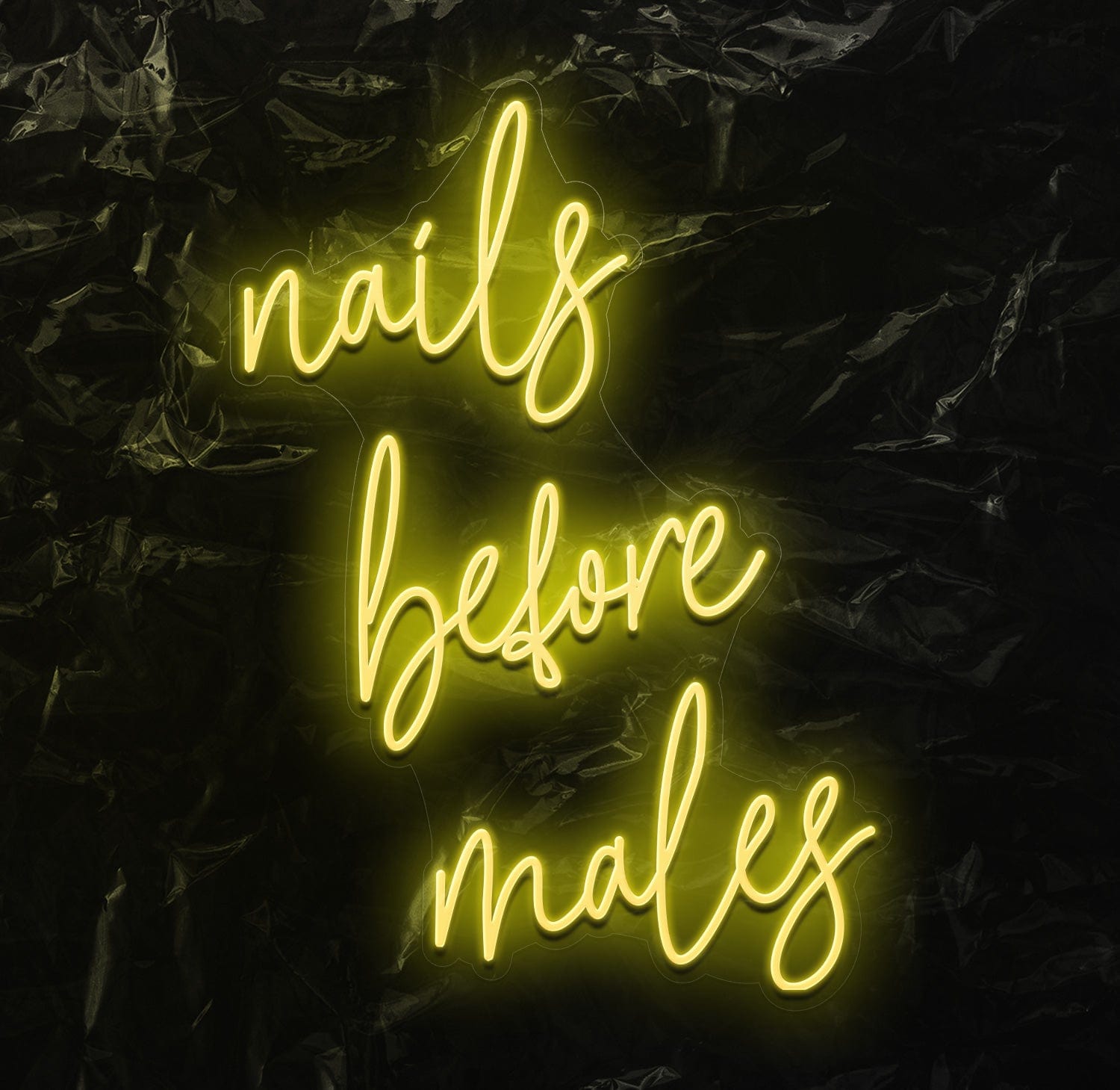 "nails before males " LED Neon Schriftzug - NEONEVERGLOW
