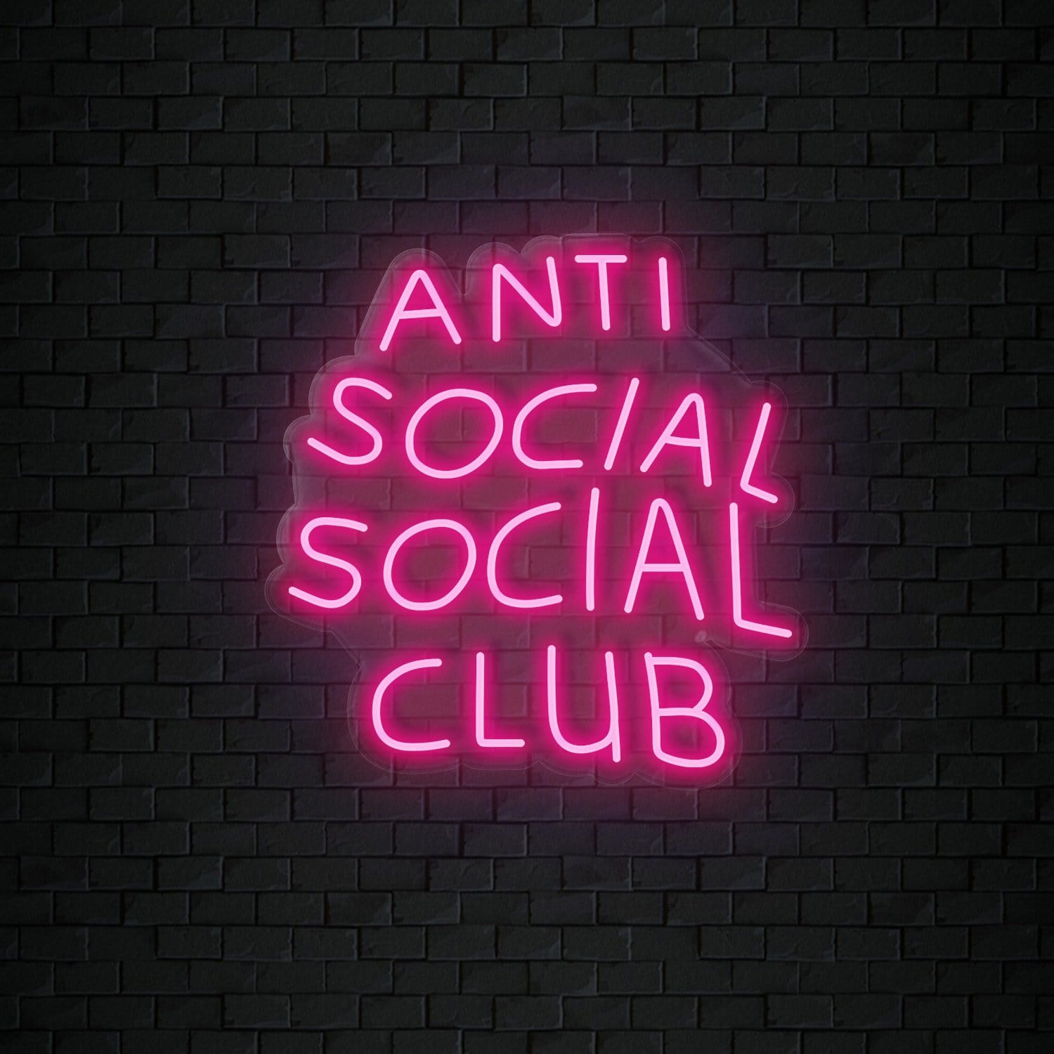 "Anti Social Club" LED Neon Sign Schriftzug - NEONEVERGLOW