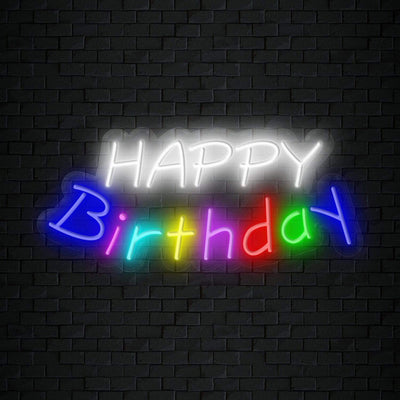"Happy Birthday" Neonschild Sign Schriftzug - NEONEVERGLOW