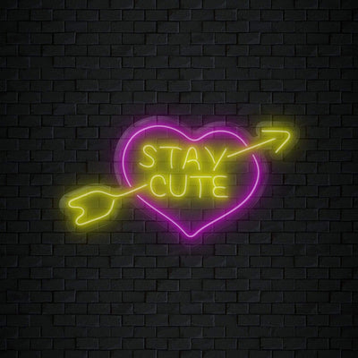 "Stay Cute Liebe" Neonschild Sign Schriftzug - NEONEVERGLOW