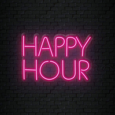 "Happy Hour" Neonschild Sign Schriftzug - NEONEVERGLOW