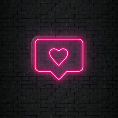 "Heart Herz Like" Neonschild Sign Schriftzug - NEONEVERGLOW