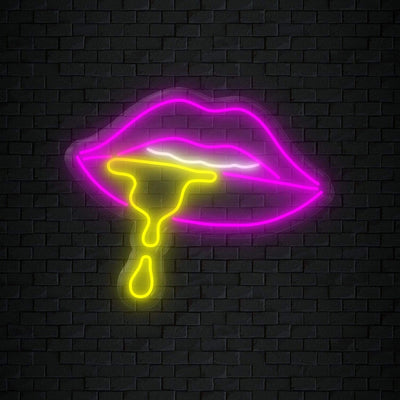 "Lips Lippen" Neonschild Sign Schriftzug - NEONEVERGLOW