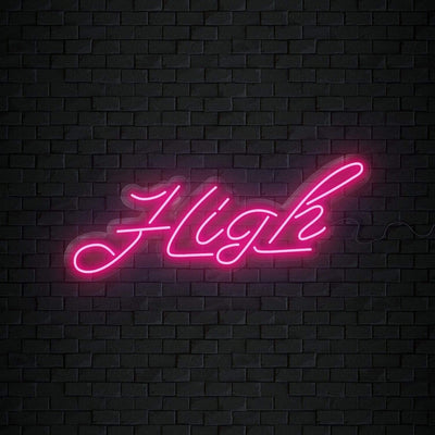 "High" Neonschild Sign Schriftzug - NEONEVERGLOW