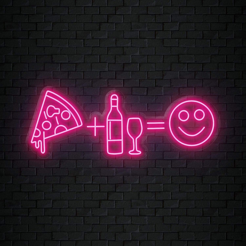 "Pizza Party Smile" Neonschild Sign Schriftzug - NEONEVERGLOW