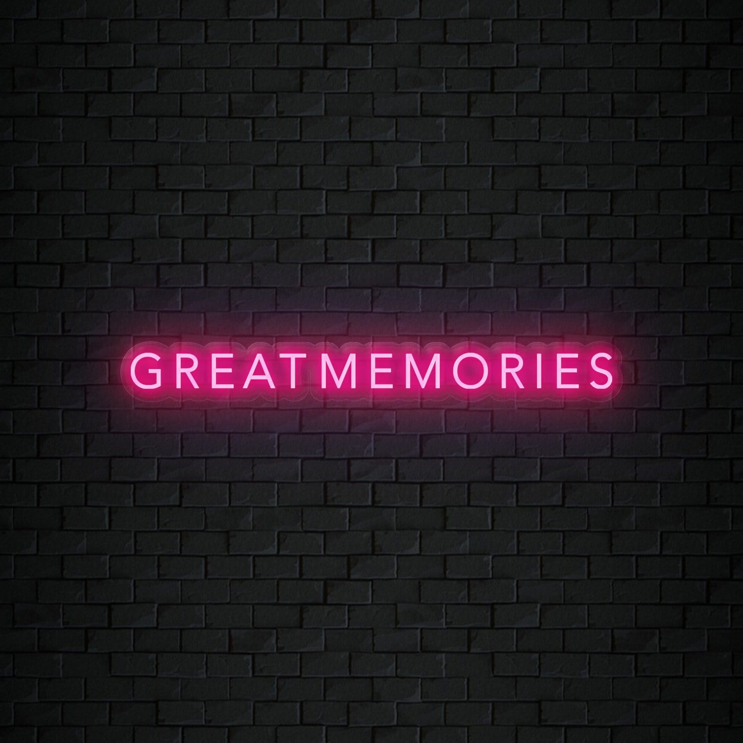 "Great Memories" LED Neon Sign Schriftzug - NEONEVERGLOW