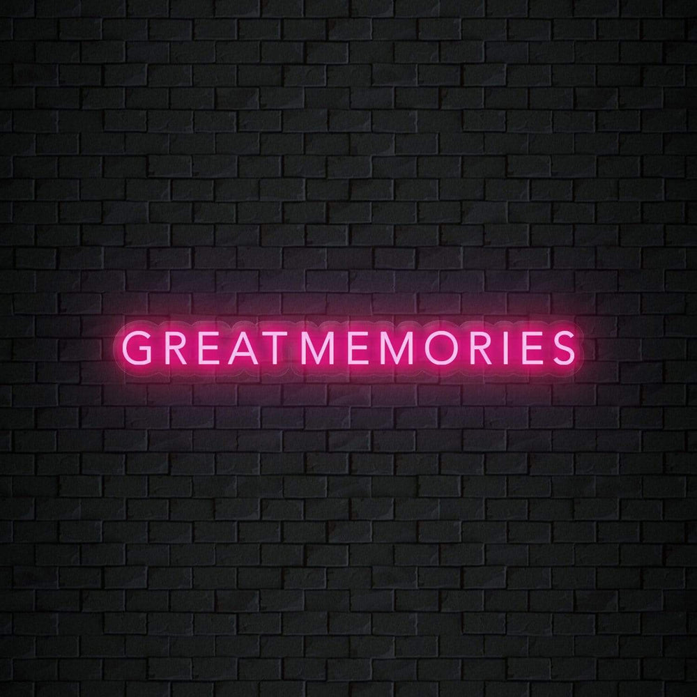 "Great Memories" Neon Sign Schriftzug - NEONEVERGLOW