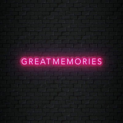 "Great Memories" Neon Sign Schriftzug - NEONEVERGLOW